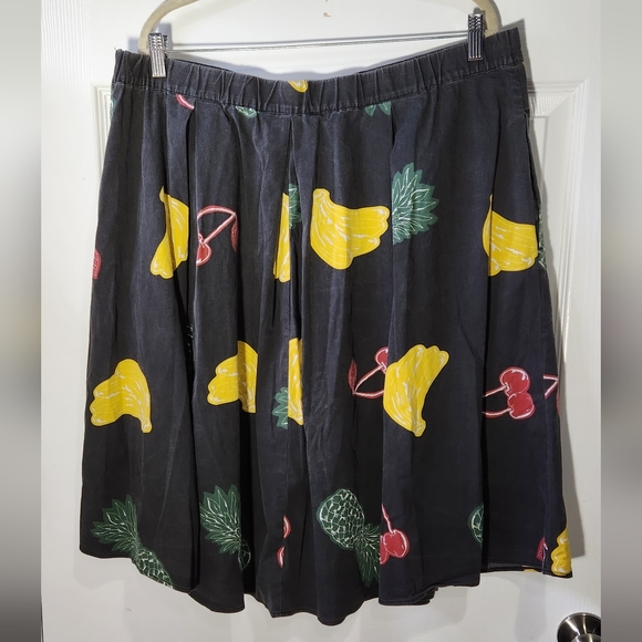 Eloquii a-line charcoal black fruit skirt women's size 20 - Picture 4 of 11